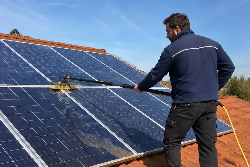 Nettoyage et entretien de panneaux solaires au Thor