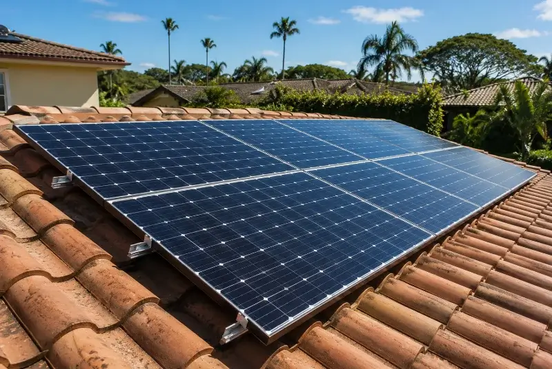 Installation de panneaux solaires au Thor